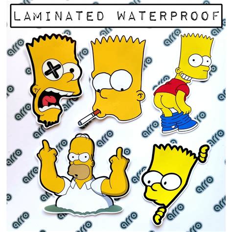 bart simpson stickers for men.